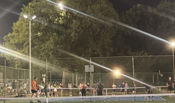 20+ people per court!