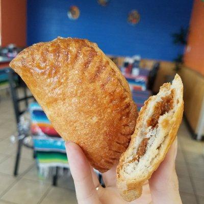 The dessert empanadas (goes really well when you dip them in coffee )