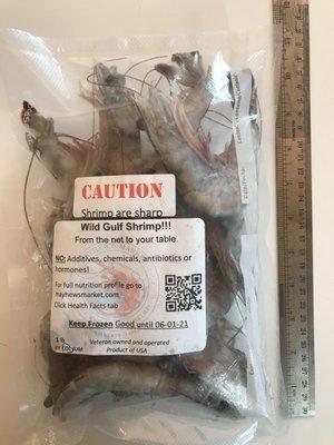 Individually Quick Frozen, Wild Caught Shrimp