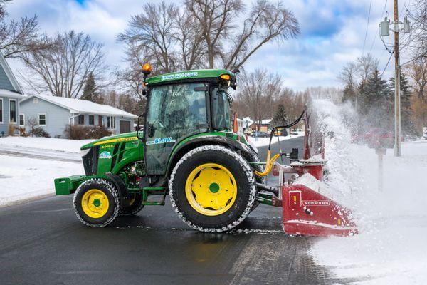 One of our tractors in action during the 2024-2025 season!