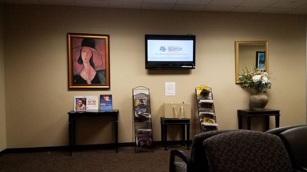 Waiting room is huge