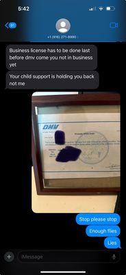 A proof of contact with this place