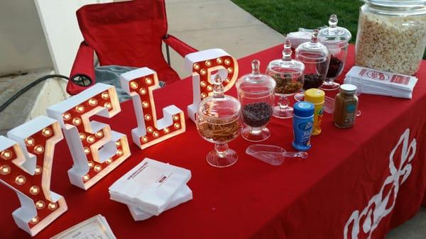 Check in on the Yelp app and score yourself some popcorn!