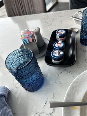 Table set for breakfast.