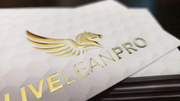 Raised Foil Business Cards we designed and printed.