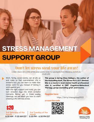More information about our stress management group can be found at bit.ly/stressgroup2022