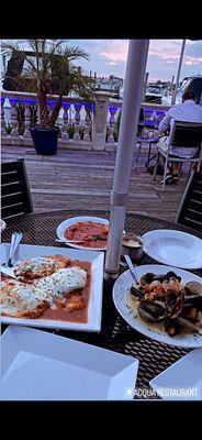 Chicken Sorrentino and Frutti Di Mare