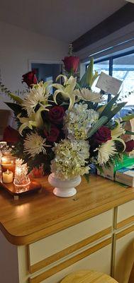 Our funeral arrangement from Tallevast Florist...gorgeous!