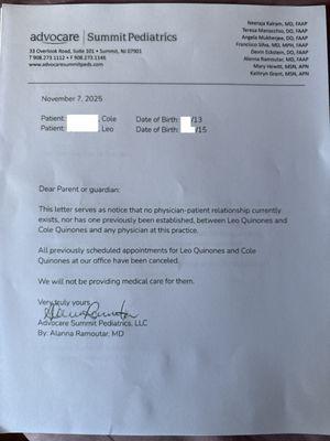 Refused to establish care for my adopted sons