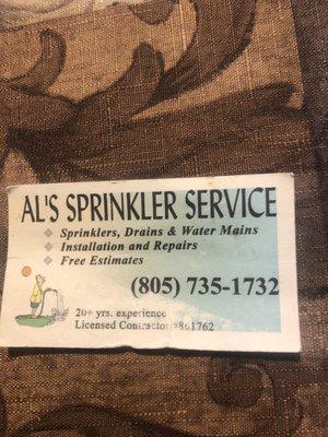 Al’s Sprinkler Service