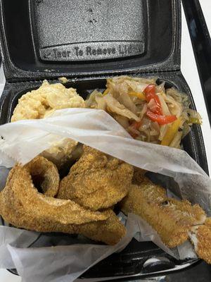 Jack Filet combo with cabbage and Mac & Cheese