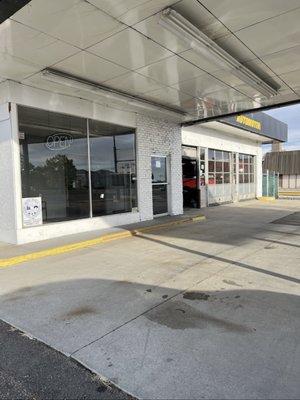 Front face of Coreys Automotive building.