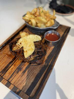 Hawaiian ribeye & truffle fries