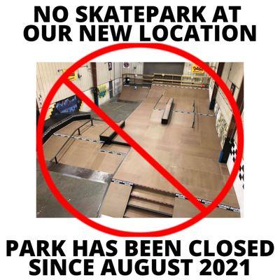 We have moved locations from Wake Forest & The Skatepark has been closed since August of 2021.