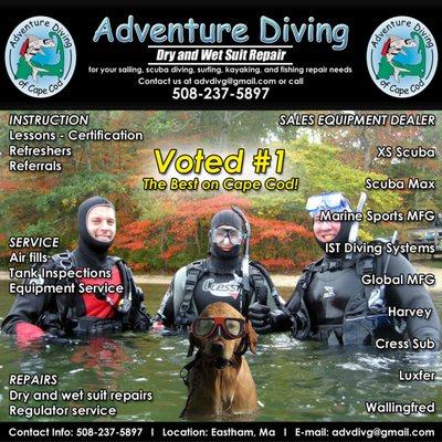Adventure Diving voted #1 on Cape Cod