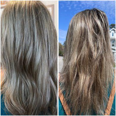 Haircut and full highlights at Refinery Salon