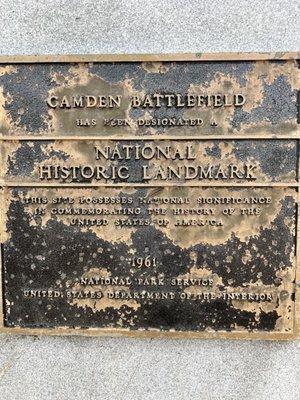 Signs identifying the battlefield