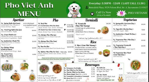 New Menu