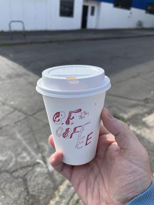 Vanilla latte with oat milk