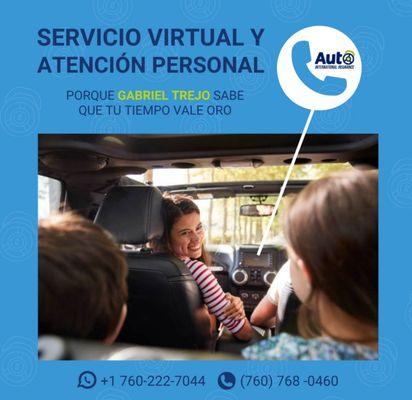 Servicio y atencion virtual (Por Whatsapp)