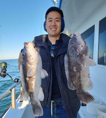 Two togs I wouldn't have caught without the advice of the Ocean Eagle crew