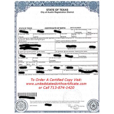 United States Birth Certificate