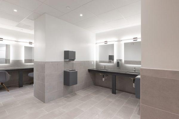 Locker rooms that don't make you feel like you're in a gym.