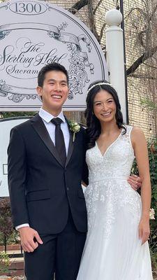 Wedding dress altered by Jane (alterations to length, straps, bust, and waist)