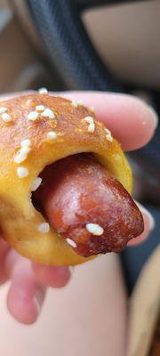 Mini pretzel dog!