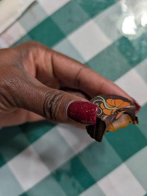 Dark chocolate pumpkin truffle