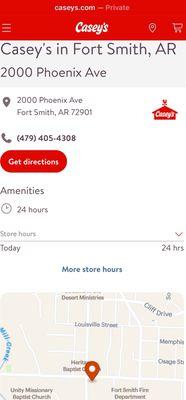 Phoenix Avenue Casey's in Fort Smith