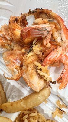 I was so mad & disappointed when I ordered CARNE ASADA and CAMARONES, not thoroughly CLEAN!