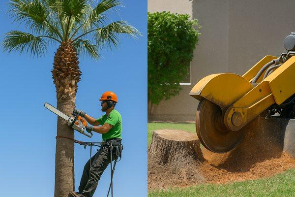 Palm Tree Trimming & Stump Grinding - Jerichox
This project showcases two essential tree care services we provide across Las Vegas.