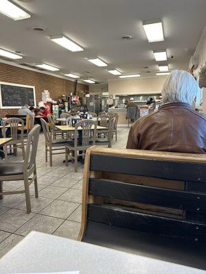 Interior on a Sunday around noon