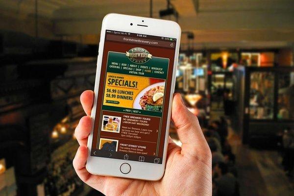 Front Street Brewery, phone layout
