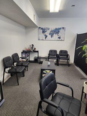 Waiting area for guests