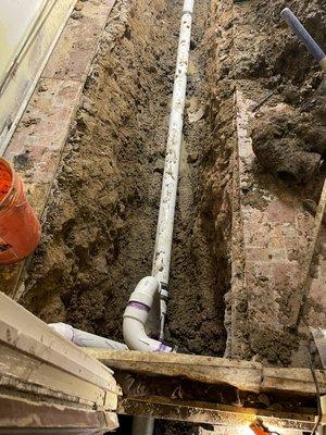 New sewer connection