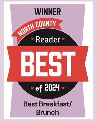 Thank you for voting us Best Breakfast & Brunch two years in a row!
