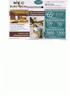 M E C Electrical and Lighting Specialties