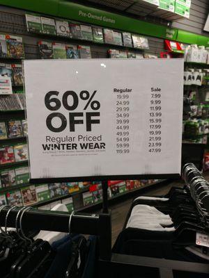 Hey guys they have 60% off winter sale. COOOMMEE AND GET IT!!!!!!!