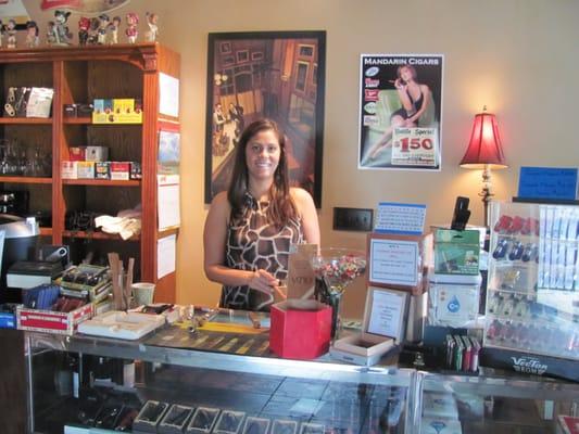 Marie knows her Cigars and always greets you with a smile.