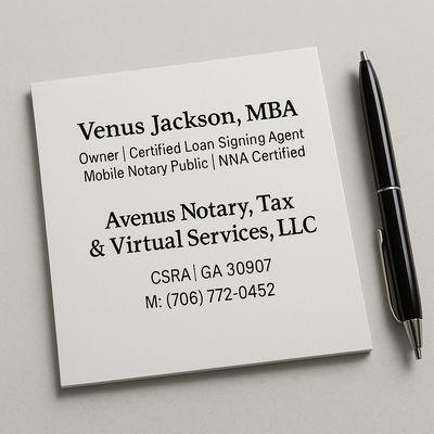 Avenus Notary Tax & Virtual Services