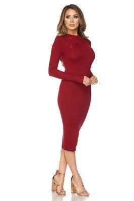 Sweet Red Wine Sweater Dress