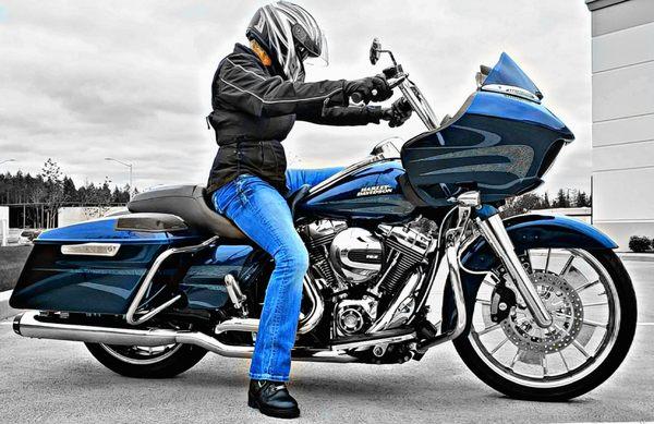 Cheryl & her RoadGlide Custom