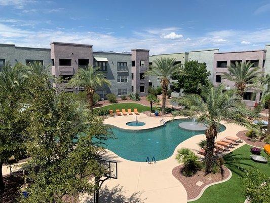 Our amazing resort style pool that is available 24/7!