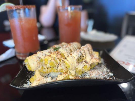 Delicious mexican corn