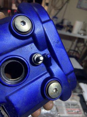 One screw got damage