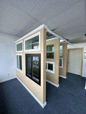 Our window showroom. Has different styles coming from color to design.