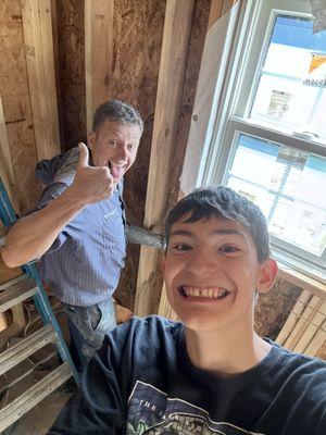 Some days plumbing can difficult and challenging, but spending time with your kids while working is always better!