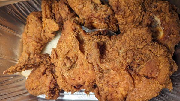 8 piece party pack of chicken - 2 each of leg, thigh, wing, and breast.